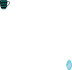 Blue mirror, illustration, vector on a white background.