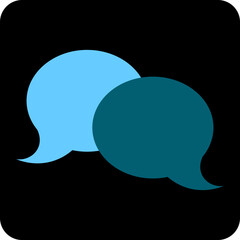 Phone chat app, illustration, vector on a white background.