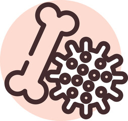 Pet toys, illustration, vector on a white background.