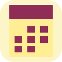 Calender app, illustration, vector on a white background.