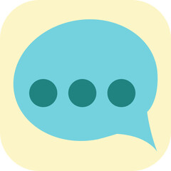 Message app, illustration, vector on a white background.