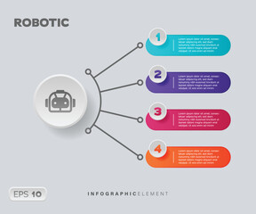 Robotic Infographic Element