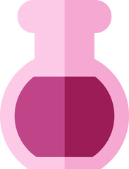 Chemistry bottle, illustration, vector on a white background.