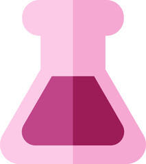 Chemistry experiment, illustration, vector on a white background.