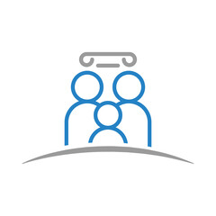 Law firm logo design. Logo law firm with people icon