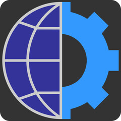 Development network, illustration, vector on a white background.