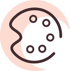 Textile color, illustration, vector on a white background.