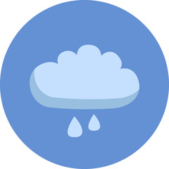 Rain cloud, illustration, vector on a white background.