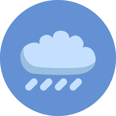 One rainy cloud, illustration, vector on a white background.