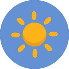 Shinning sun, illustration, vector on a white background.