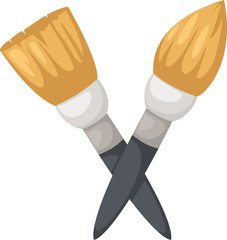 Paint brush with palette