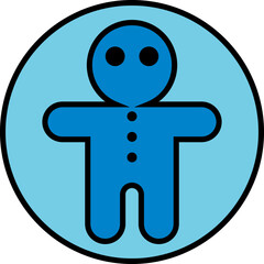 Christmas cookie, illustration, vector on a white background.