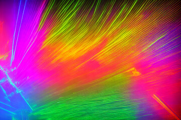 abstract background with colorful spectrum. Bright neon rays and glowing lines.