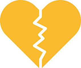 Valentines day break up, illustration, vector on a white background.