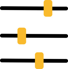 Video editor settings, illustration, vector on a white background.