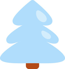 White winter tree, illustration, vector on a white background.