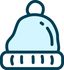 White winter hat, illustration, vector on a white background.