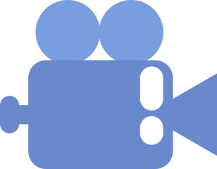 Cinema camera, illustration, vector on a white background.