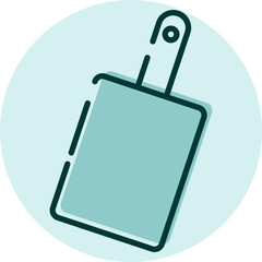 Fototapeta premium Kitchen cutting board, illustration, vector on a white background.