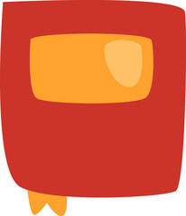 Red book, illustration, vector on a white background.