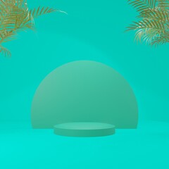 Amber Spray Bottle Mockup - One Bottle. Blank Label. 3D Illustration background