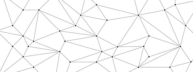 Minimal network connect lines and dots background template. Technology linked global system graphic vector.	