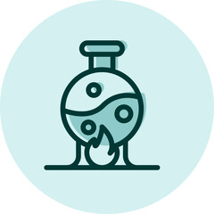 Education chemistry, illustration, vector on a white background.