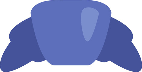 Blue croissant, illustration, vector on a white background.