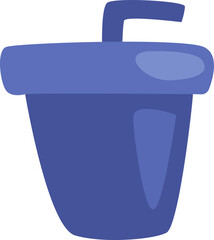 Blue juice, illustration, vector on a white background.