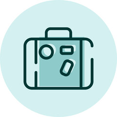Hotel luggage, illustration, vector on a white background.