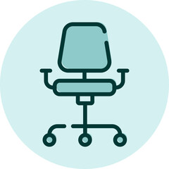 Job chair, illustration, vector on a white background.
