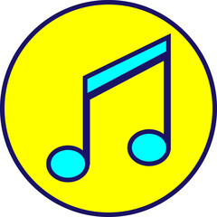 Media music, illustration, vector on a white background.