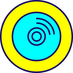 Media cd, illustration, vector on a white background.
