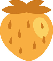 Yellow strawberry, illustration, vector on a white background.