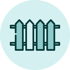 Real estate fence, illustration, vector on a white background.