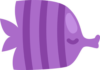 Fototapeta premium Purple aquarium fish, illustration, vector on a white background.