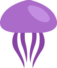 Ocean jelly fish, illustration, vector on a white background.