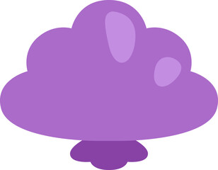 Purple sea shell, illustration, vector on a white background.