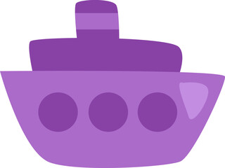 Sea ship, illustration, vector on a white background.