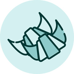 Two croissants, illustration, vector on a white background.