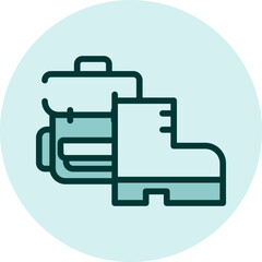 Travel hiking, illustration, vector on a white background.