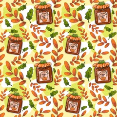 seamless pattern with food