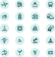 Traveling lifestyle, illustration, vector on a white background.