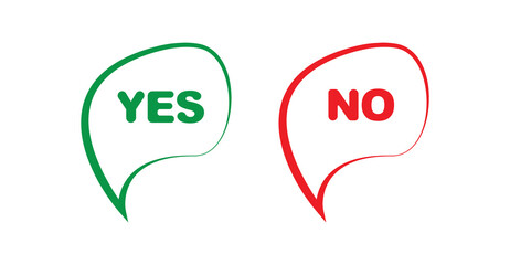 yes and no buttons	