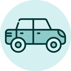 Old car, illustration, vector on a white background.