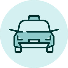 Obraz premium Taxi cab, illustration, vector on a white background.
