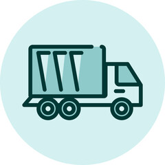 Garbage truck, illustration, vector on a white background.