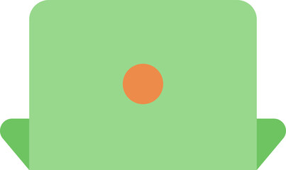 Working laptop, illustration, vector on a white background.