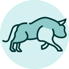 Wild bull, illustration, vector on a white background.