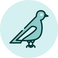 Wild dove, illustration, vector on a white background.